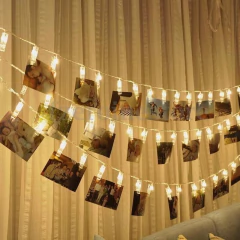 Prendedor LED para Fotos e Decorações Varal led Cordão led - comprar online