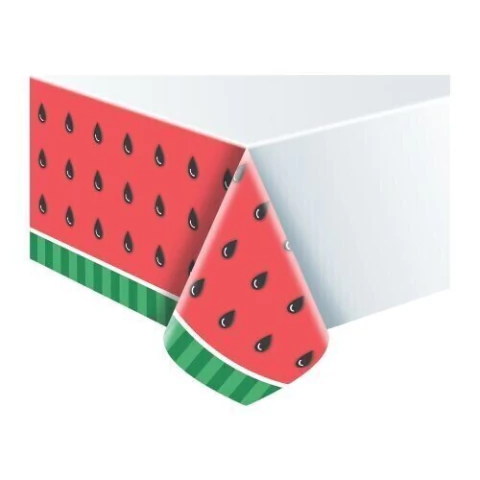 Toalha de Mesa Festa Melancia 01 Unidade Toalha Plástica Decoração aniversario Melancia Magali Melancia Festas