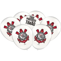 Balão Festa Corinthians 25 UNIDADES Bexiga Festa Timão Corinthians Futebol - comprar online