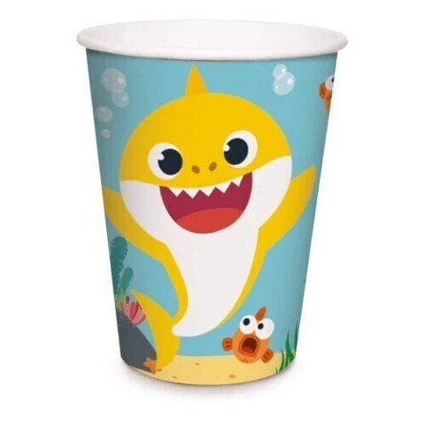 Copo De Papel Festa Baby Shark 180ml C/08