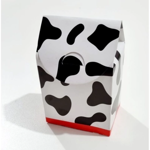 Caixa Milk Vaquinha Lembrancinha Festa Fazendinha 8 Unidades