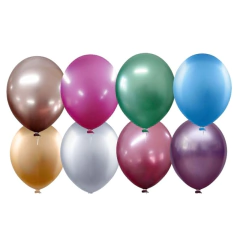 Balão Metálico Alumínio Cromado Número 5 Happy Day 25 Unidades Bexiga para Balloon Cake Topo de bolo Balão de Festa - comprar online