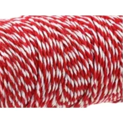 Barbante Twine Bicolor Vermelho Branco Artesanato 100m - comprar online