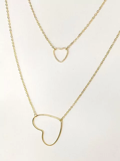 Colar duplo coração CL0011