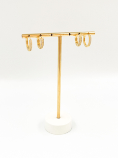 Argola de zircônia dupla BR0189 - comprar online
