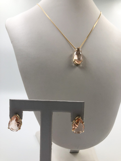 Conjunto gota dourada CJ0022 - loja online