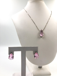 Conjunto gota prata CJ0023