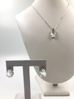 Conjunto gota prata CJ0023 - comprar online