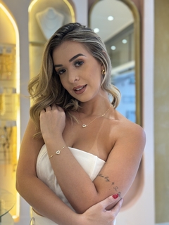 Pulseira coração zircônia PL0058 - loja online