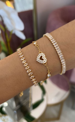Imagem do Pulseira coração zircônia PL0058