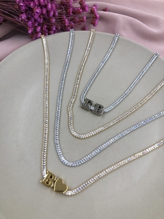Choker baguete fina CH0022