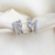 Brinco heart pearl silver