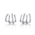 Imagem do Brinco triple cuff silver
