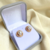 Brinco round cristal gold