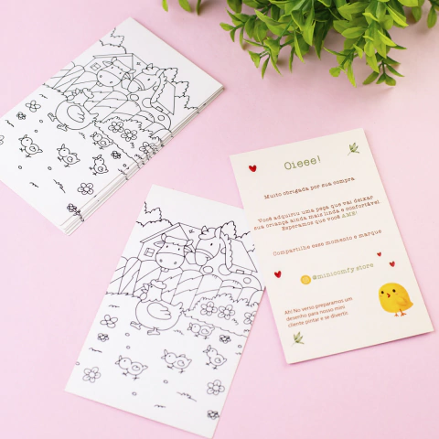 Postal - Com arte para Colorir - comprar online