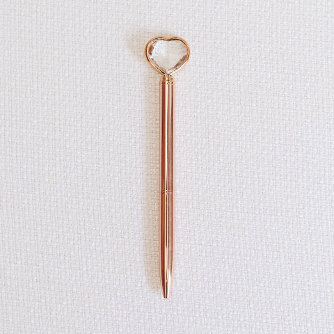 Caneta Diamente Coração - Rose Gold - comprar online