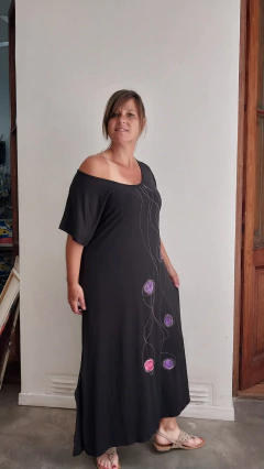 Vestidos largos pintados a mano - catuna ropa creativa