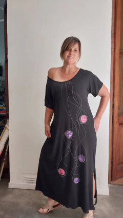 Vestidos largos pintados a mano en internet