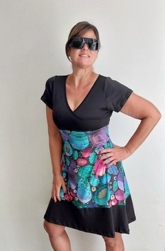Vestidos queen geo - catuna ropa creativa