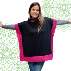 ponchos de lanilla combinados - tienda online