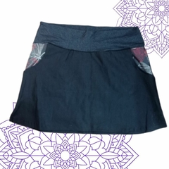 pollera minifalda simil jean