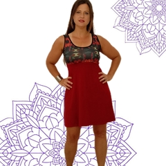 vestidos combinado gamuzado