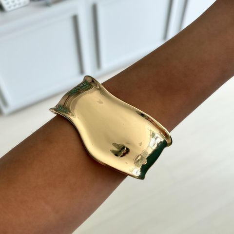 BRACELETE VOZZA MOD 2 FOLHEADO A OURO