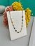 SOSO CHOKER BOLINHAS COLORIDAS FOLHEADA A OURO