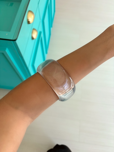 BRACELETE ACRÍLICO TRANSPARENTE CIRCULAR BOLD GRANDE - comprar online