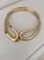 CHOKER ARO VAZADO FOLHEADO A OURO