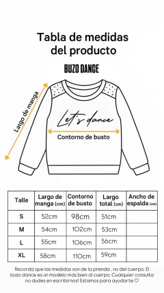 Buzo Dance - tienda online