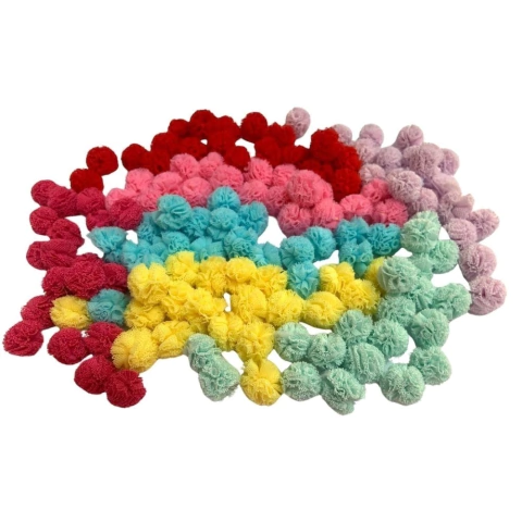 POMPOM MALHA 1,5CM - 20 UNIDADES