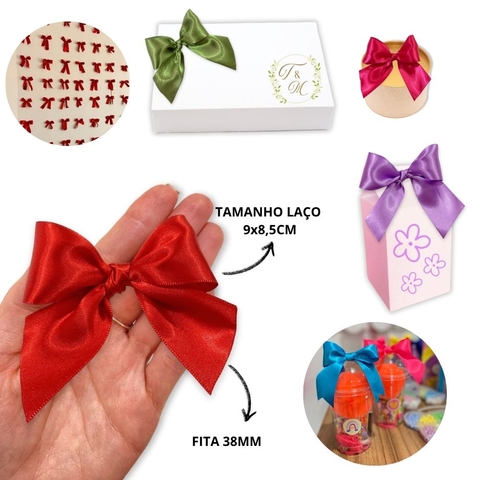 LAÇOS DE CETIM 9X8,5CM - 10 UNIDADES - comprar online