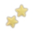 APLIQUE ESTRELA GLITTER AMARELA TECIDO - 2 UNIDADES