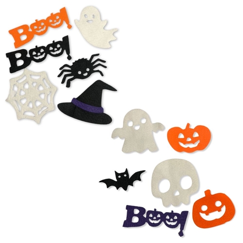 KIT APLIQUE HALLOWEEN FELTRO - 6 UNIDADES