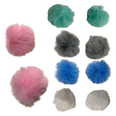 POMPOM PELUCIA 5CM - 2 UNIDADES