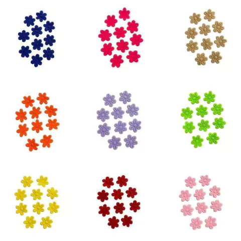 APLIQUE FLORZINHA DE TECIDO- 10 UNIDADES