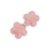 APLIQUE FLOR GLITTER ROSA TECIDO - 2 UNIDADES