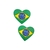 APLIQUE CORAÇÃO DO BRASIL - 2 UNIDADES