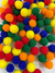 POMPOM DE 1 CM SORTIDO - 100 UNIDADES - Rainhas do Laço