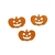 APLIQUE ABÓBORA HALLOWEEN EVA - 3 UNIDADES