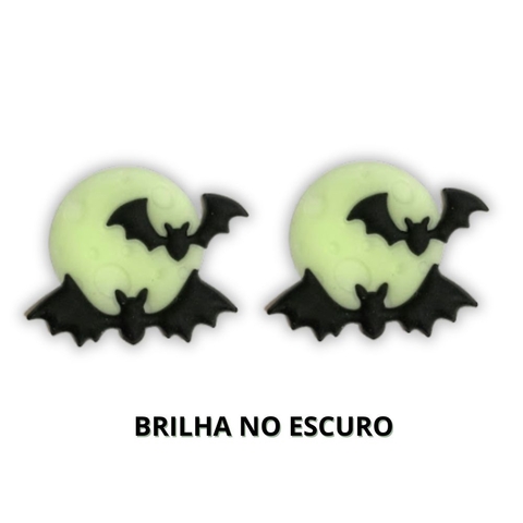 APLIQUE MORCEGOS NA LUA EMBORRACHADO (BRILHA NO ESCURO) - 2 UNIDADES