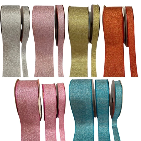 FITAS CETIM LUREX BRILHANTE - 1 METRO DE CADA TAMANHO