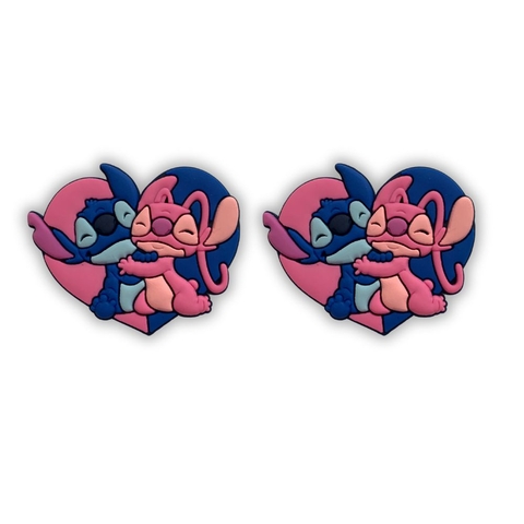 APLIQUE STITCH E ANGEL CORAÇÃO EMBORRACHADO - 2 UNIDADES
