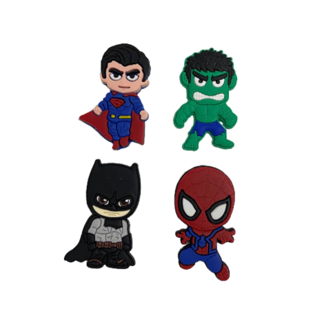 KIT APLIQUE SUPER HEROIS - 4 UNIDADES