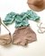 Cropped Lastex verde menta