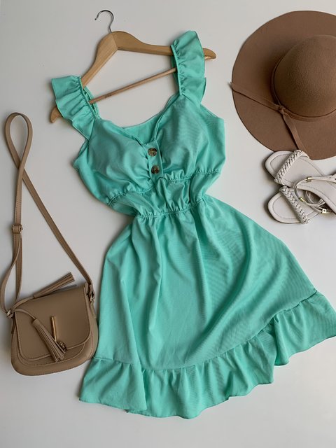 Vestido Jay Verde Água
