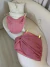 CONJUNTO FLOR ROSA GOIABA ALFAIATARIA e CHIFON - comprar online