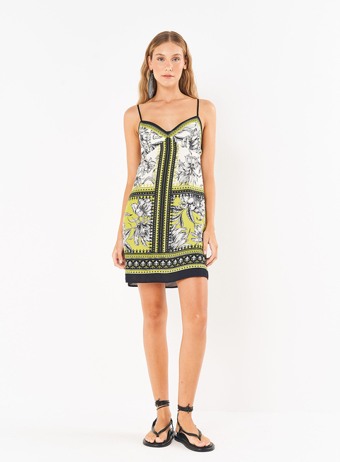 Vestido Linho Estampado