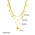 Collar Mariposas (Acero + baño 18k) - tienda online